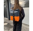 Two-colored Backpack Norr Strap - Orange/grey